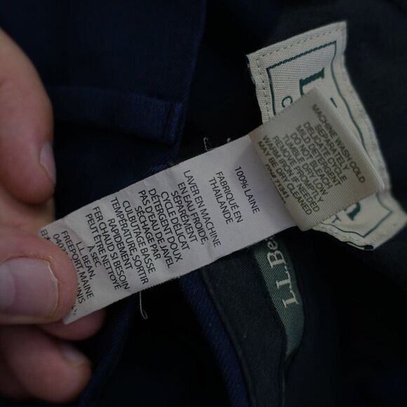 L.L. Bean Comfort Waist Blue Flat Front High Rise Chino Pants 40/27 Tagged 38W - Picture 8 of 8
